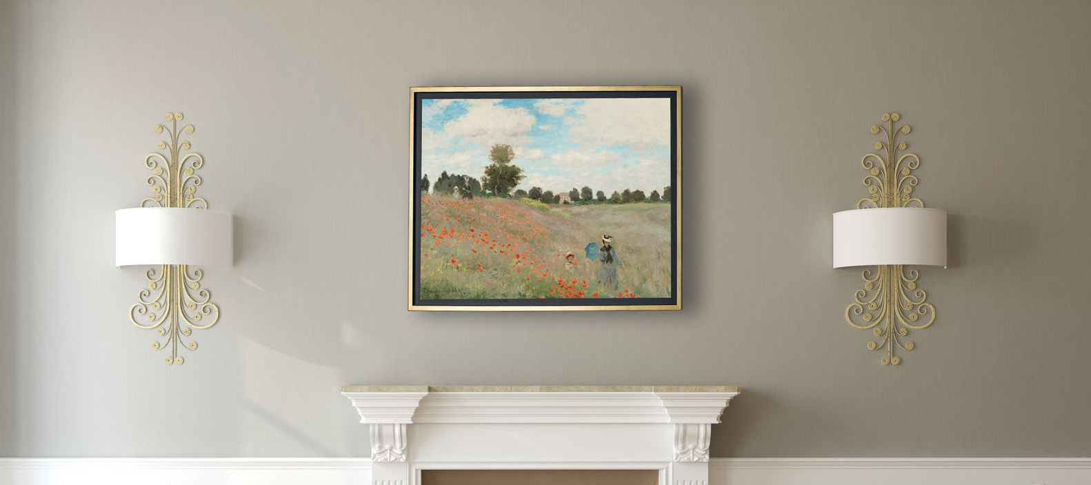 Tableaux FineArt accrochés dans un salon